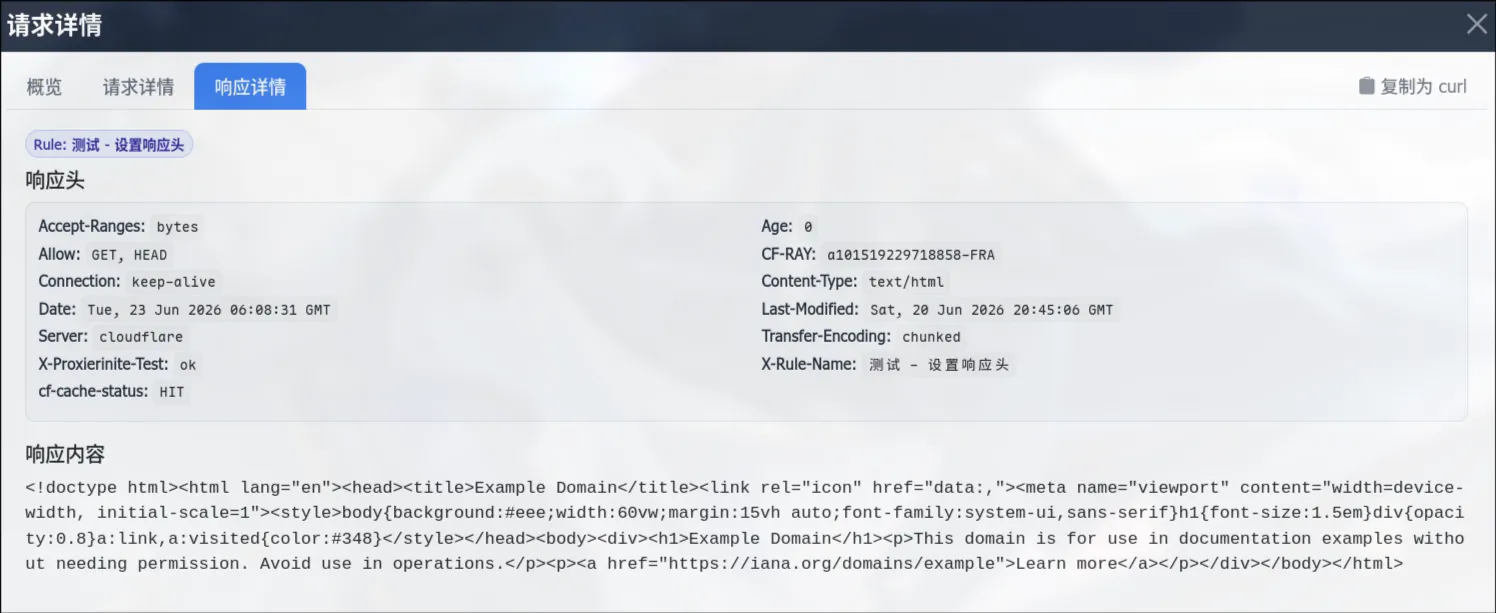 Web UI 请求详情响应头